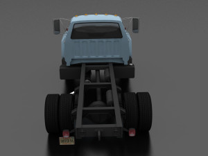 f-800 truck chassis 1980 3D 모델