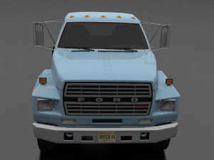 f-800 truck chassis 1980 3D 모델