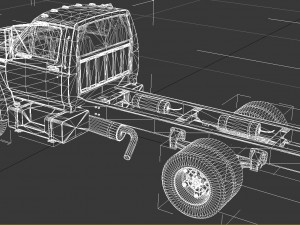 f-800 truck chassis 1980 3D 모델