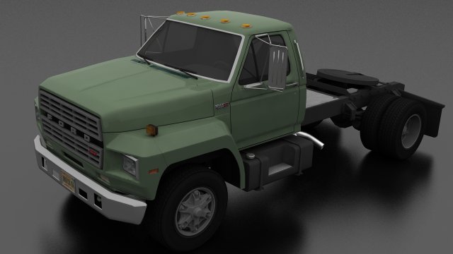 f-800 semi truck day cab 1980 Model 3D .c4d .max .obj .3ds .fbx .stl .blend 
