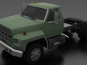 f-800 semi truck day cab 1980 3D मॉडल