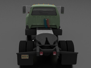 f-800 semi truck day cab 1980 Model 3D