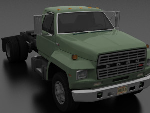f-800 semi truck day cab 1980 Model 3D