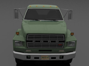 f-800 semi truck day cab 1980 Model 3D