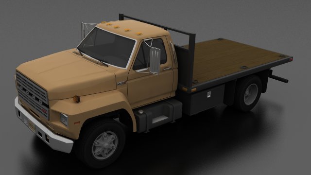 f-800 flatbed truck 1980 Model 3D .c4d .max .obj .3ds .fbx .stl .blend 