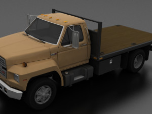 f-800 flatbed truck 1980 3D मॉडल