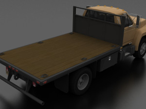 f-800 flatbed truck 1980 Model 3D