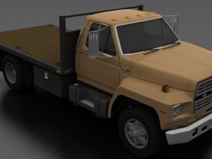 f-800 flatbed truck 1980 Model 3D