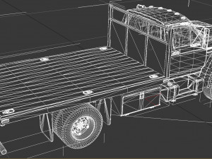 f-800 flatbed truck 1980 Model 3D