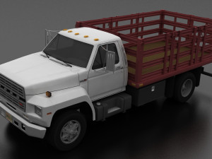 f-800 stake bed truck 1980 3D मॉडल