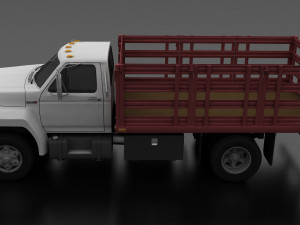 f-800 stake bed truck 1980 Modelo 3D