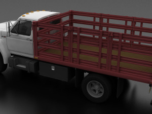 f-800 stake bed truck 1980 Modelo 3D