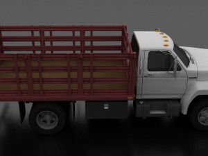 f-800 stake bed truck 1980 Modelo 3D
