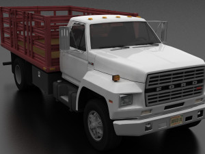 f-800 stake bed truck 1980 Modelo 3D