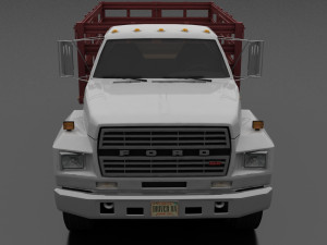 f-800 stake bed truck 1980 Modelo 3D