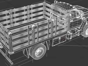 f-800 stake bed truck 1980 Modelo 3D