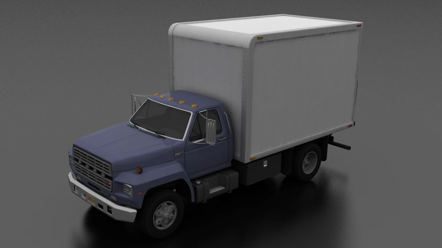 f-800 box truck 1980 3D Model .c4d .max .obj .3ds .fbx .stl .blend 
