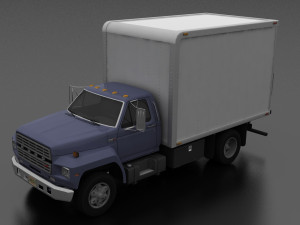 f-800 box truck 1980 3D मॉडल