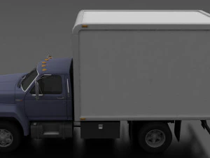 f-800 box truck 1980 3D Model