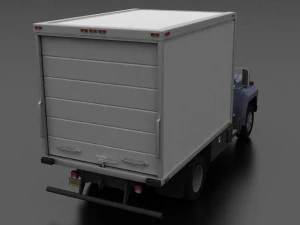 f-800 box truck 1980 3D Model