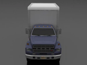 f-800 box truck 1980 3D Model