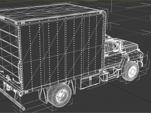 f-800 box truck 1980 3D Model