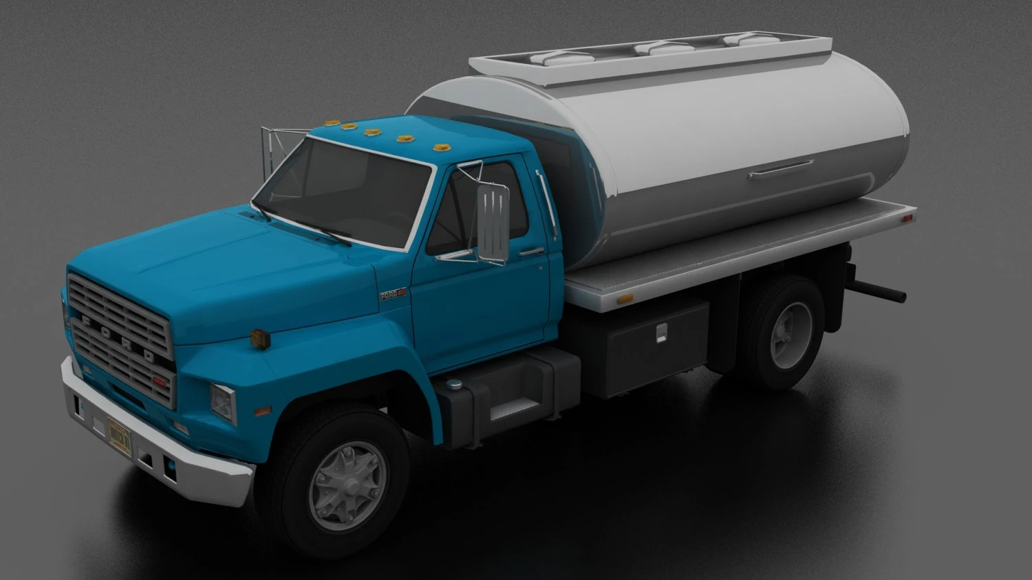 f-800 tanker truck 1980 3D Model .c4d .max .obj .3ds .fbx .stl .blend 