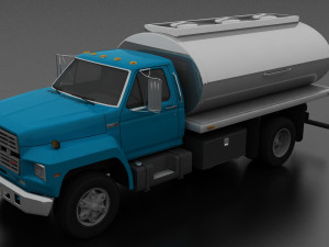 f-800 tanker truck 1980 3D Model