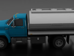 f-800 tanker truck 1980 3D Model