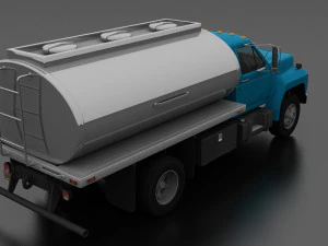 f-800 tanker truck 1980 3D Model