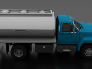 f-800 tanker truck 1980 3D Model