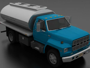 f-800 tanker truck 1980 3D Model