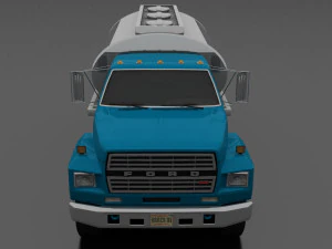 f-800 tanker truck 1980 3D Model