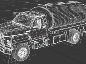 f-800 tanker truck 1980 Modelo 3D