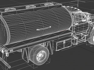 f-800 tanker truck 1980 3D Model