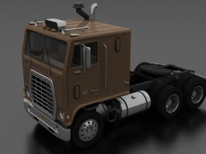 wt-9000 semi truck 1974 3D Model