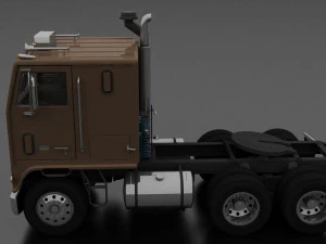 wt-9000 semi truck 1974 3D Model