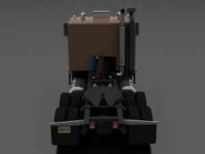 wt-9000 semi truck 1974 3D Model