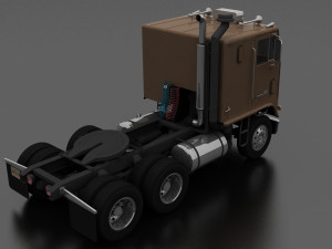 wt-9000 semi truck 1974 Modelo 3D