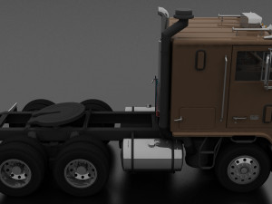 wt-9000 semi truck 1974 Modelo 3D