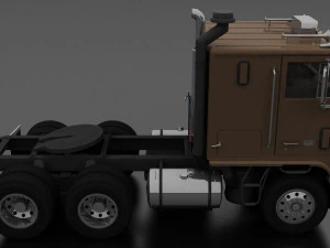 wt-9000 semi truck 1974 3D Model