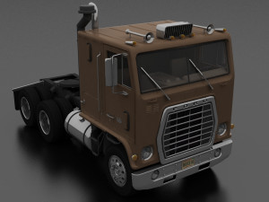 wt-9000 semi truck 1974 Modelo 3D