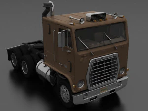 wt-9000 semi truck 1974 3D Model