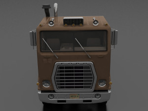 wt-9000 semi truck 1974 Modelo 3D
