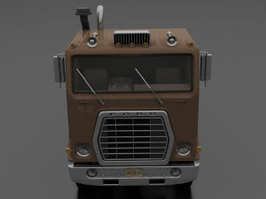 wt-9000 semi truck 1974 3D Model