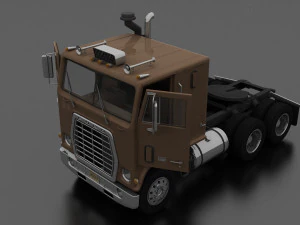 wt-9000 semi truck 1974 3D Model