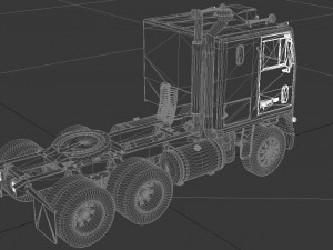wt-9000 semi truck 1974 Modelo 3D