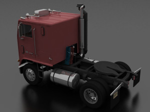 w-9000 semi truck 1974 3D Модель