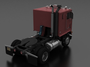 w-9000 semi truck 1974 3D Модель