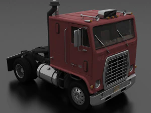w-9000 semi truck 1974 3D Model